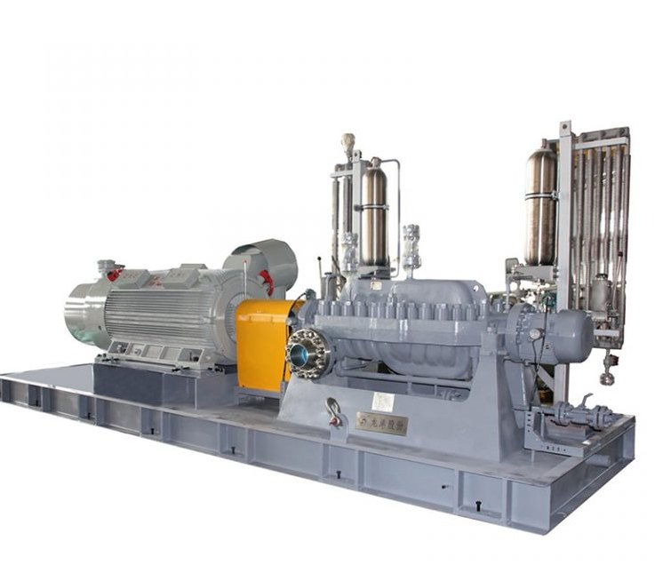Horizontal split multistage pump for coal chemical pressure and particle-bearing services
