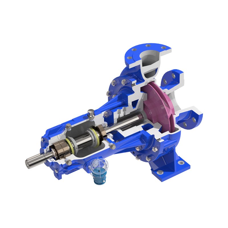 OH1 cantilever centrifugal pump cutaway for corrosive and trace-particle liquids